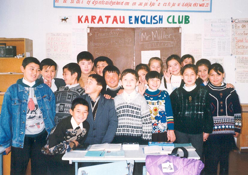 Grade 6B students at the Karatau Lyceum (Karatau, Kazakhstan)