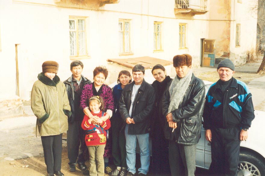 Kazakh host family in November, 1999