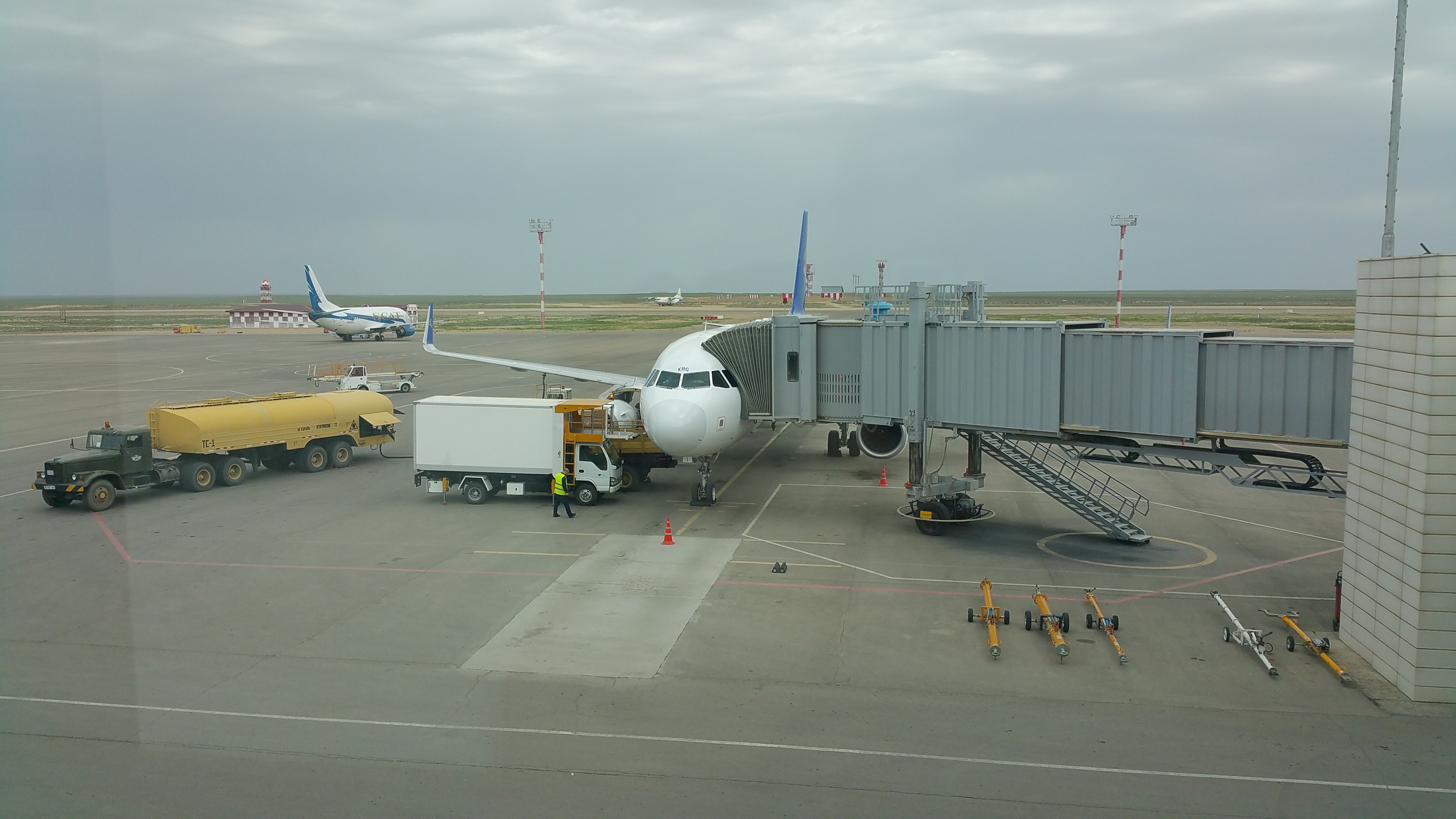 My Air Astana flight from Almaty to Aktau, Kazakhstan (May, 2015)