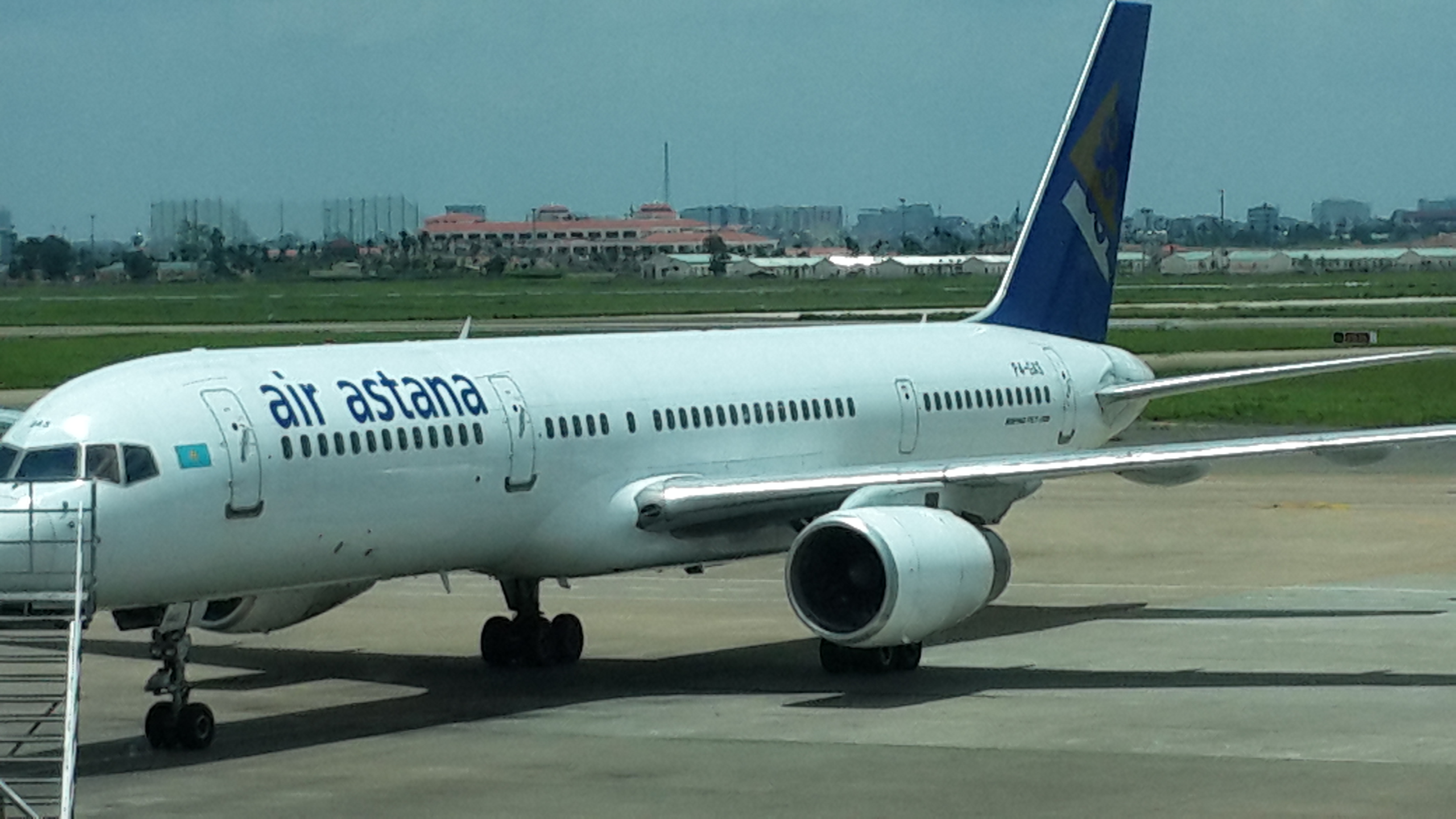 Air Astana at Tan Son Nhat Airport in Ho Chi Minh City, Vietnam.