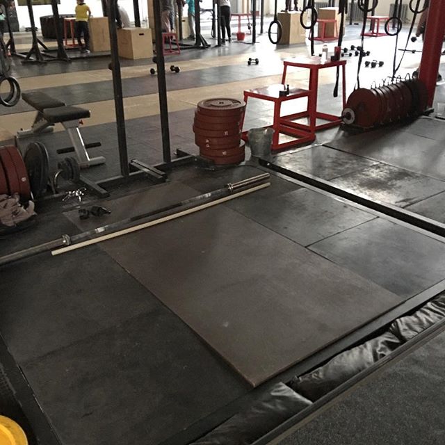 My lifting platform at Reactor Crossfit - Almaty, Kazakhstan