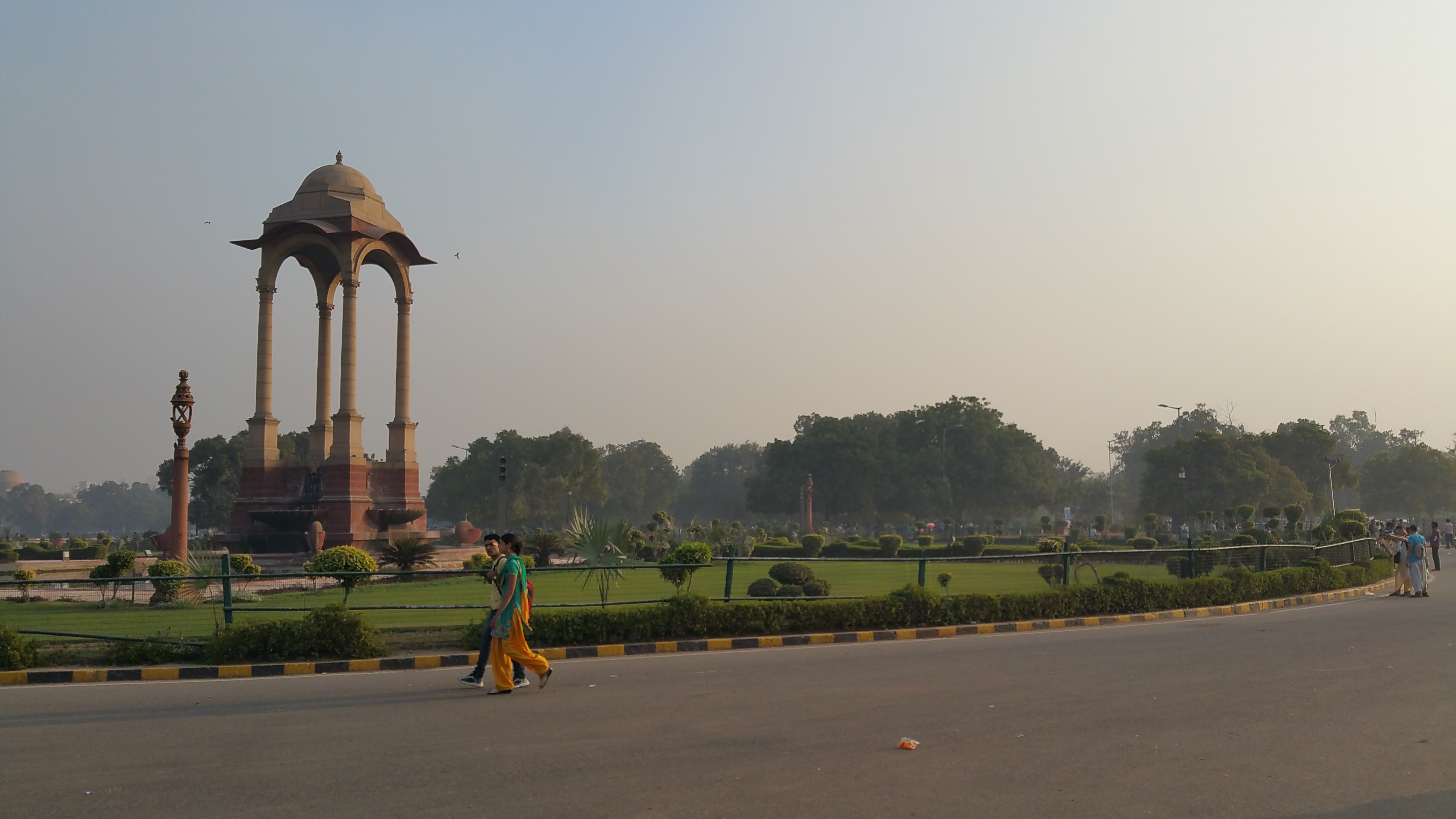 Inside the India Gate, New Dehli, India.