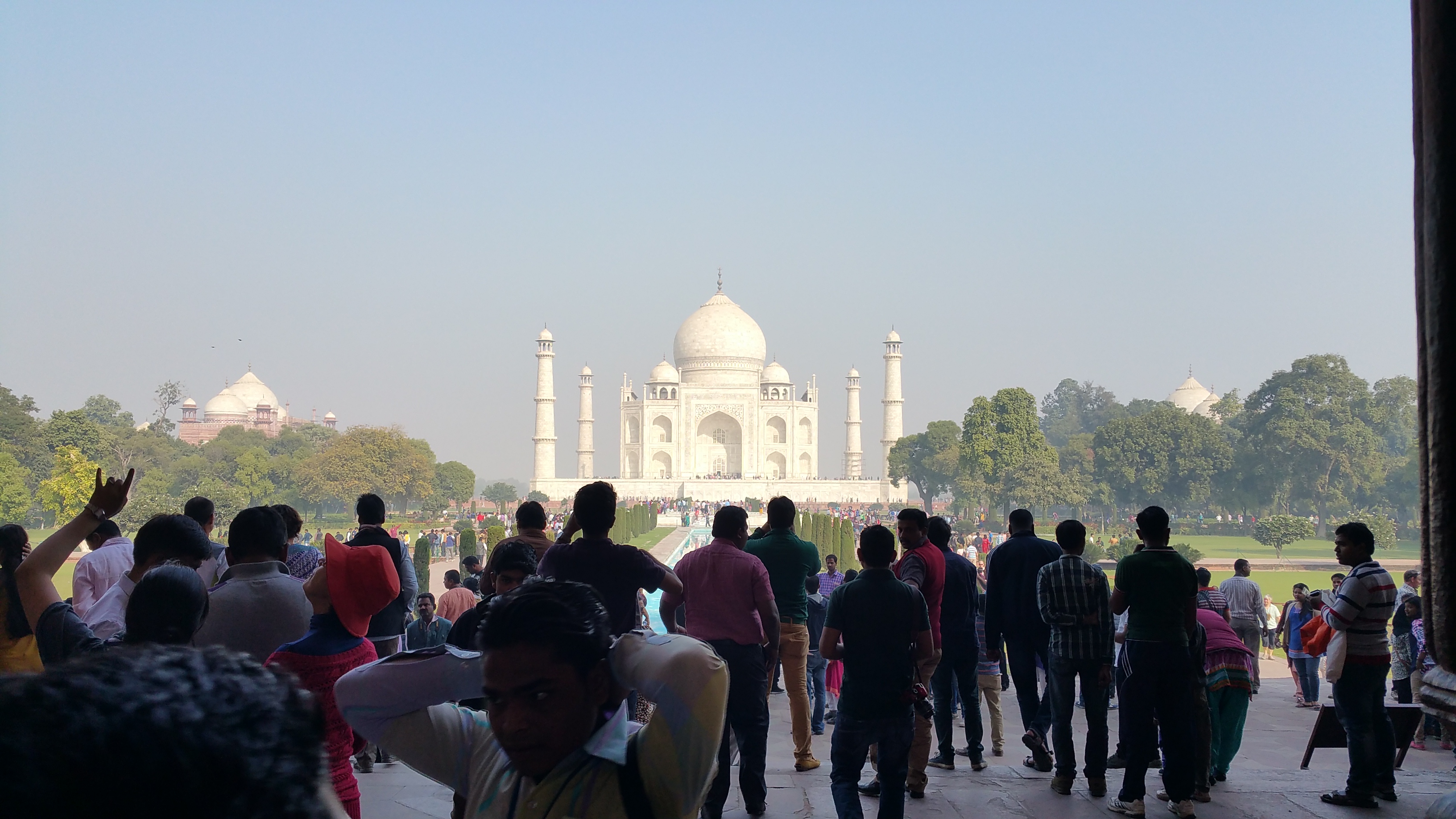 A view of the Taj Mahal, Agra, India.