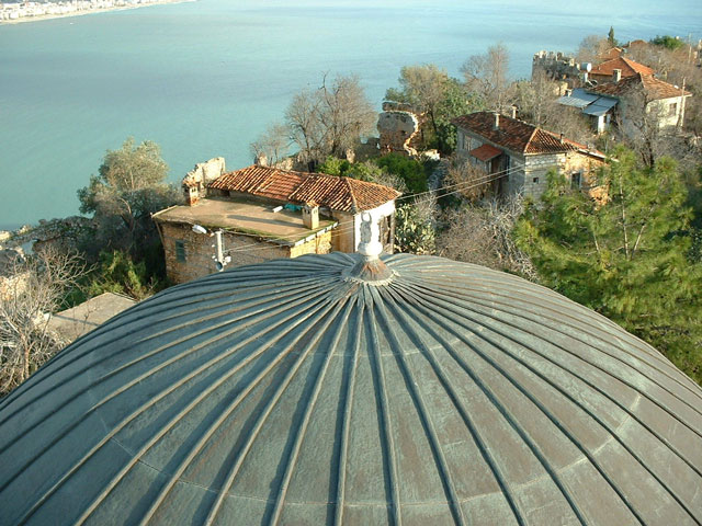 Dome at Suleymaniye Camii in Alanya, Turkey.