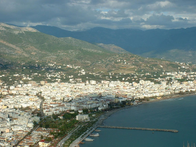 View of Alanya from the Suleymaniye Camii in Alanya, Turkey.