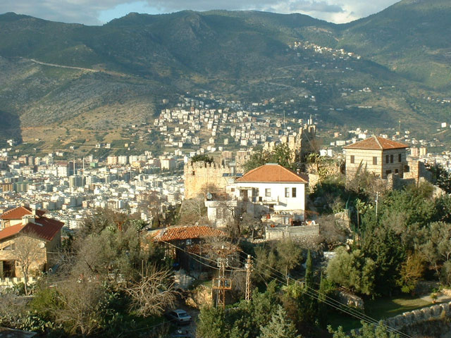 View of Alanya from the Suleymaniye Camii in Alanya, Turkey.