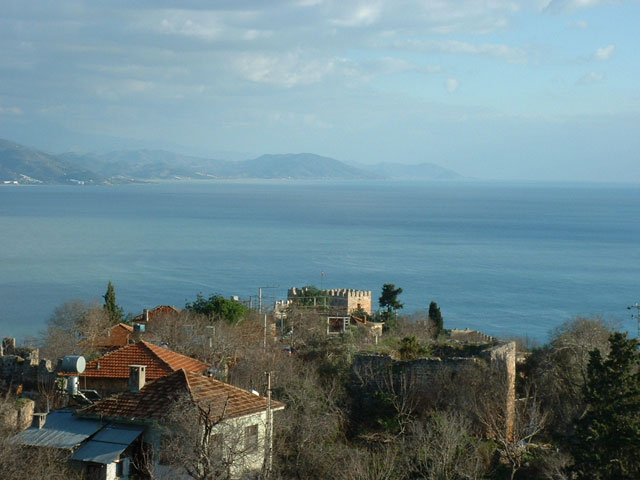 View of Alanya from the Suleymaniye Camii in Alanya, Turkey.