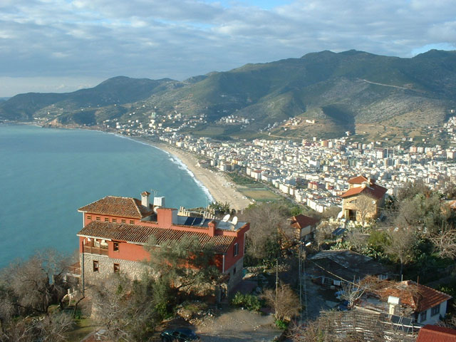 View of Alanya from the Suleymaniye Camii in Alanya, Turkey.