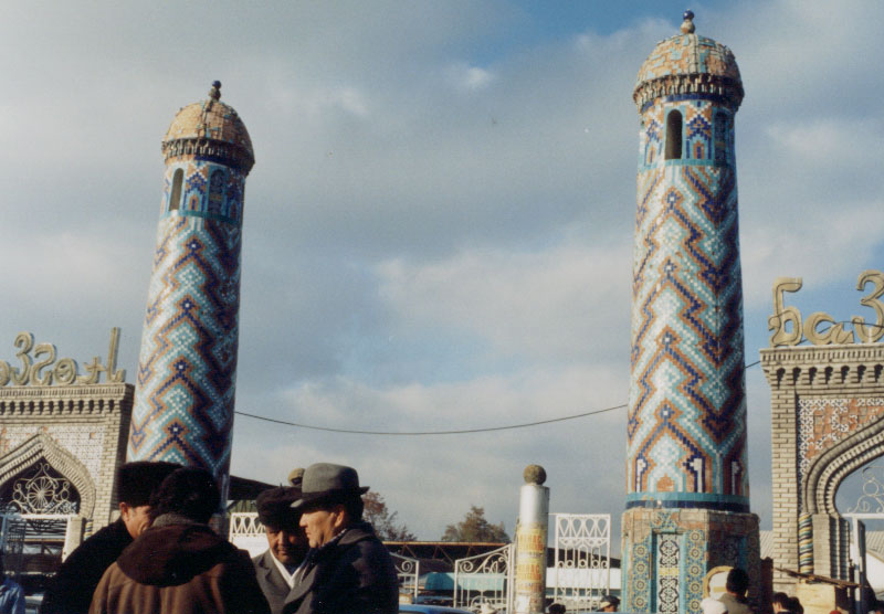 Minaret at the Uzgen Bazaar, Kyrgyzstan.