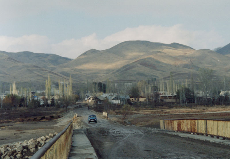 Yassy River Bridge on the way to Jalal Abad, Kyrgyzstan.