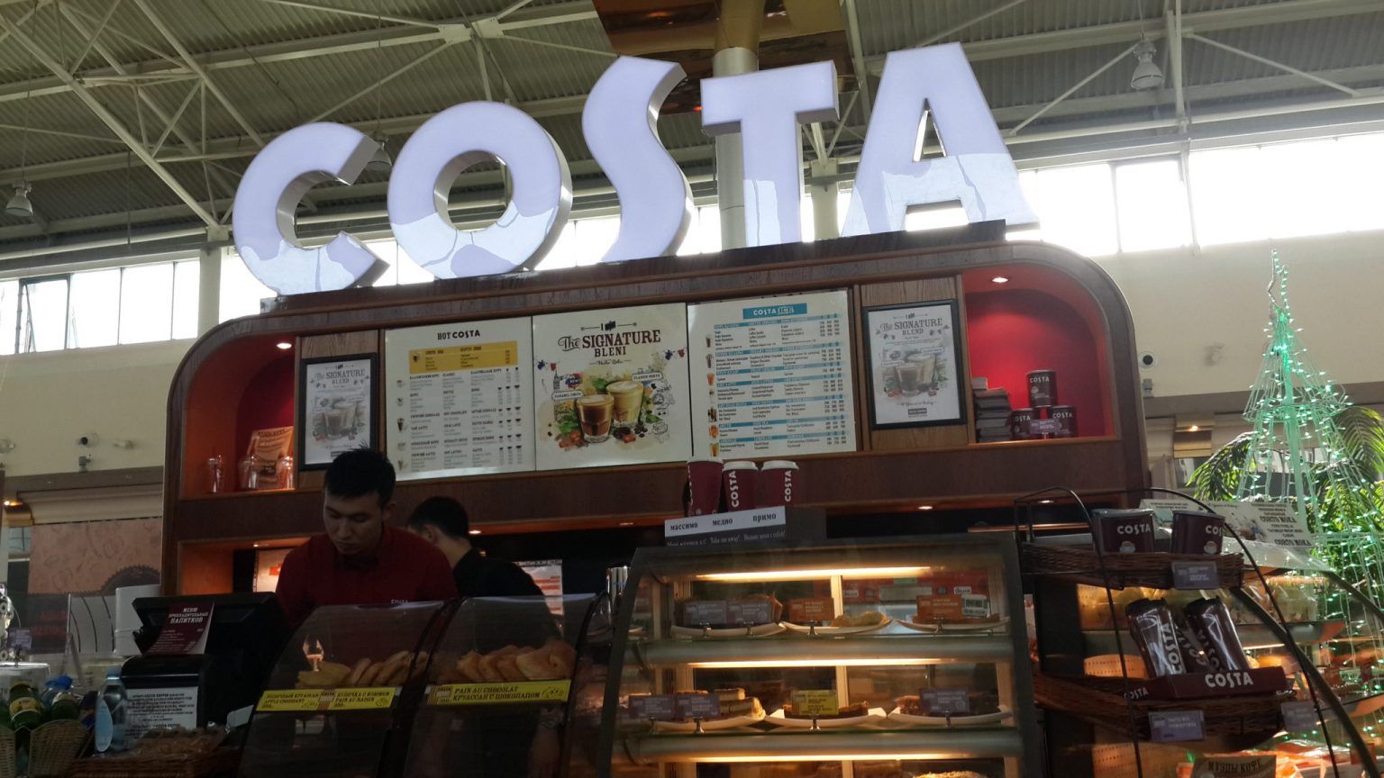 Costas at Mega Center in Almaty, Kazakhstan.