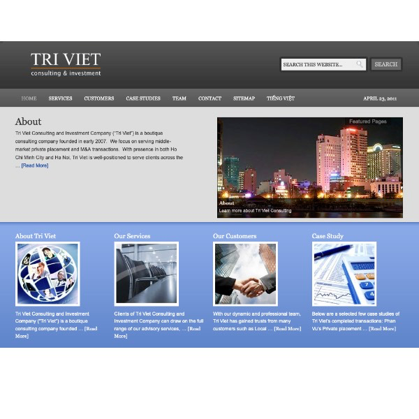 Tri Viet Consulting Tri Viet Consulting WordPress website.