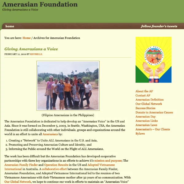 Amerasian Foundation Amerasian Foundation website.