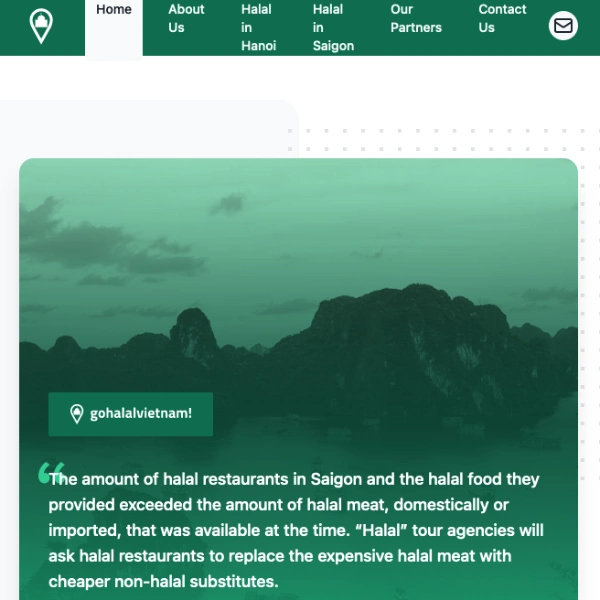 GoHalalVietnam! GoHalalVietnam! Next.js + Tailwind CSS website.