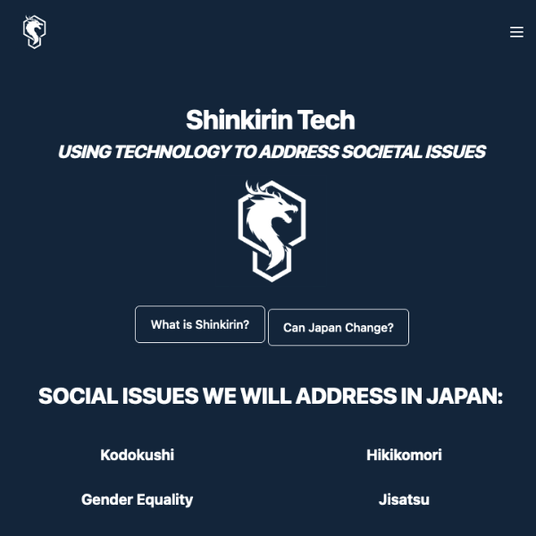 Shinkirin Shinkirin Next.js + Tailwind CSS website.