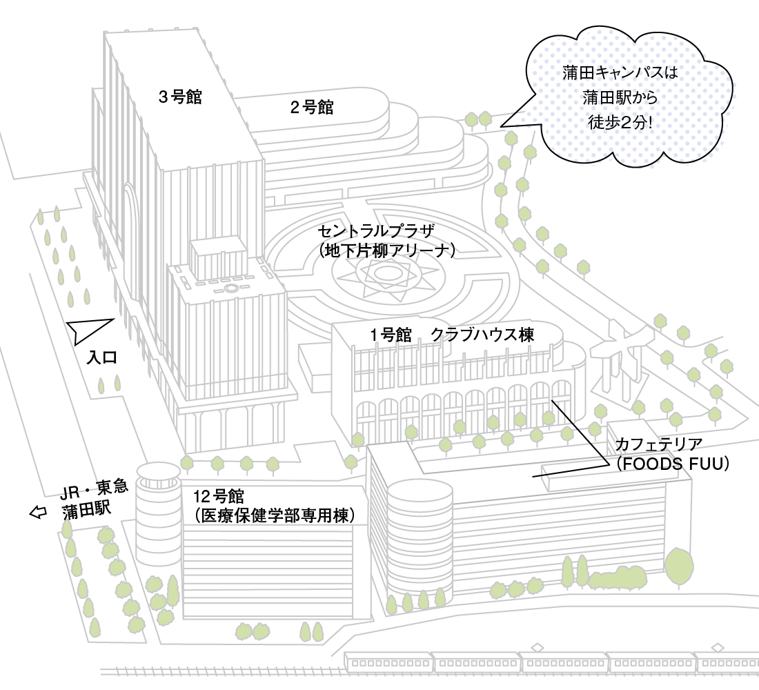 東京工科大学の学生がコネタで教える 工科大コネタマップ 蒲田キャンパス編 工科大図鑑 キャンパス編