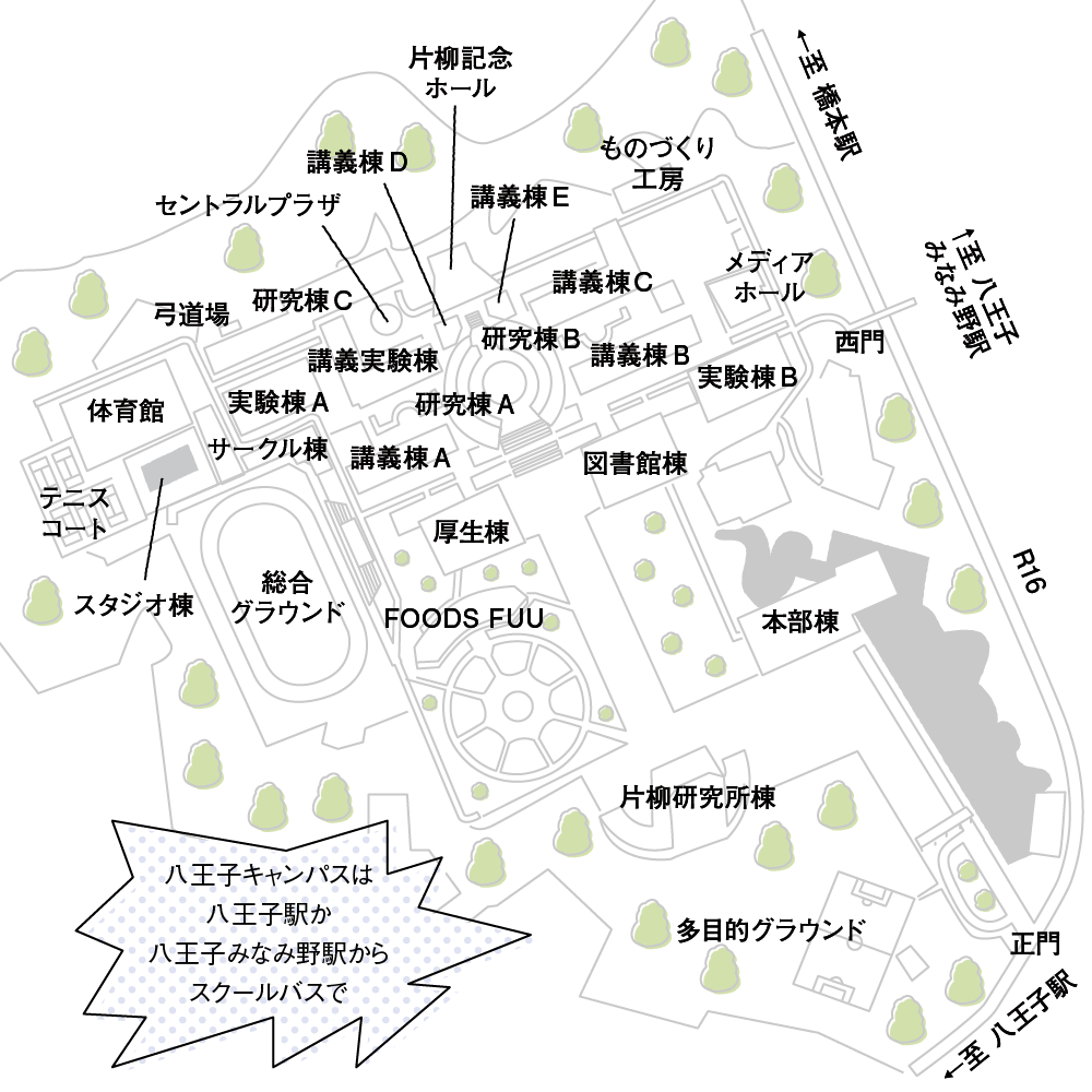 東京工科大学の学生がコネタで教える 工科大コネタマップ 八王子キャンパス編 工科大図鑑 キャンパス編