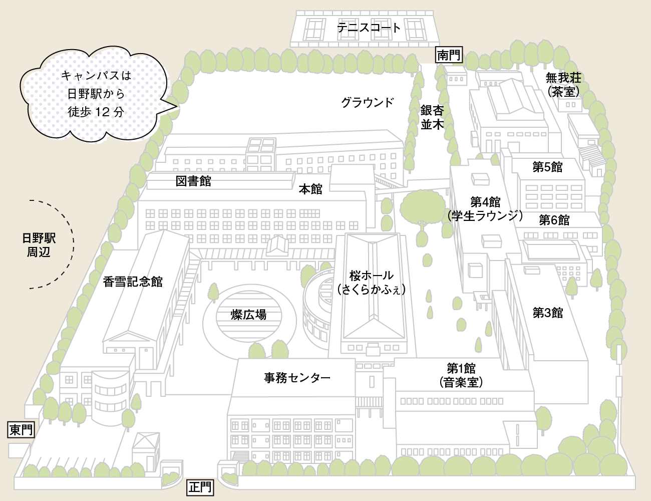 実践女子大学の学生がコネタで教える 実践コネタマップ 日野キャンパス編 実践図鑑 キャンパス編
