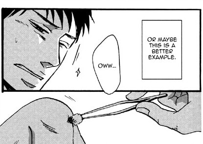 A man winces as he has a wound cleaned.