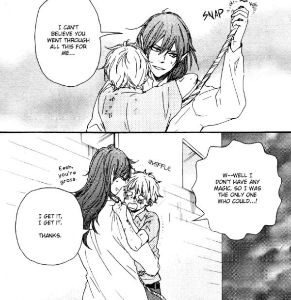 Endo tells Hiriki he looks gross from crying.