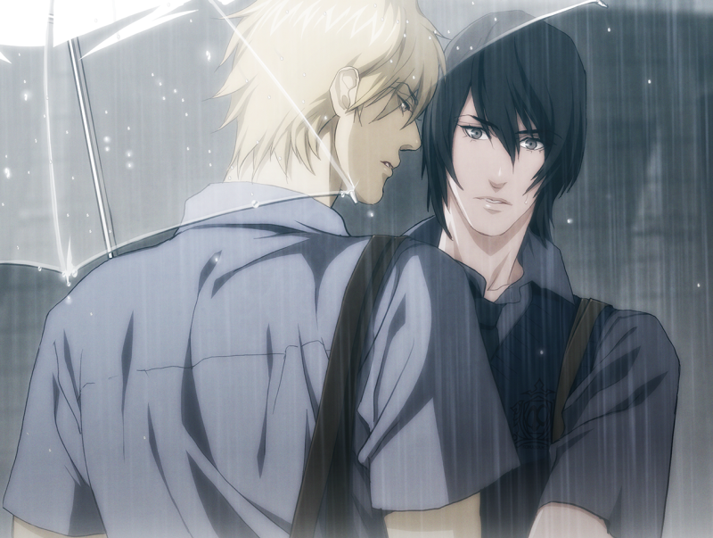 Tetsuo apologizes to Youji outside of his apartment.