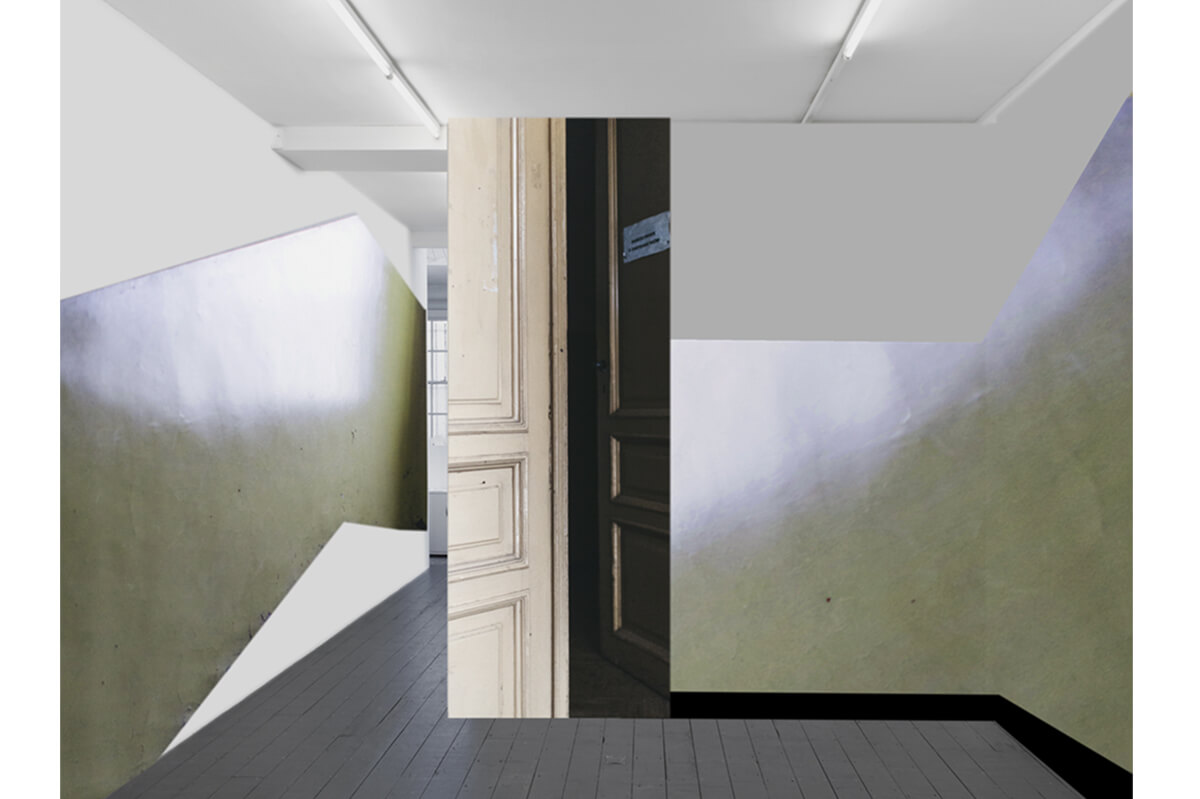 Escape Room gallery installation proposal /part: oil wall painting, photographic installation. 