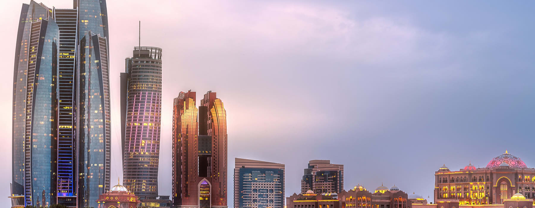 The Abu Dhabi skyline seen after your move overseas