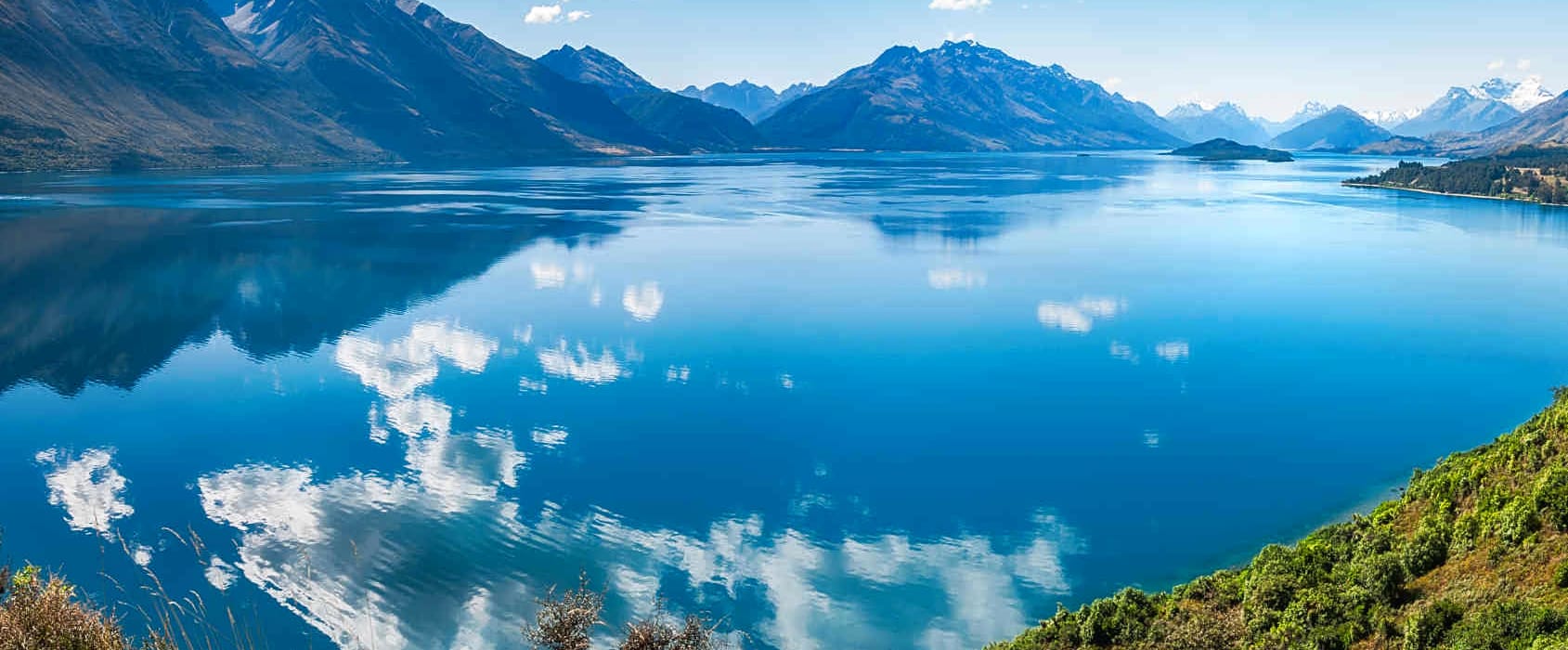 A beautiful, blue lake view after international removals to New Zealand