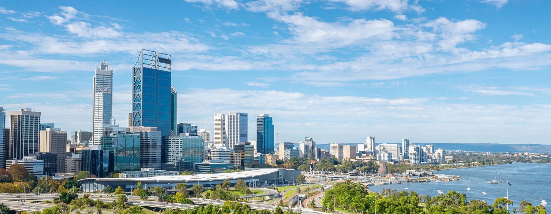 A view of the Perth city skyline - removals to Perth