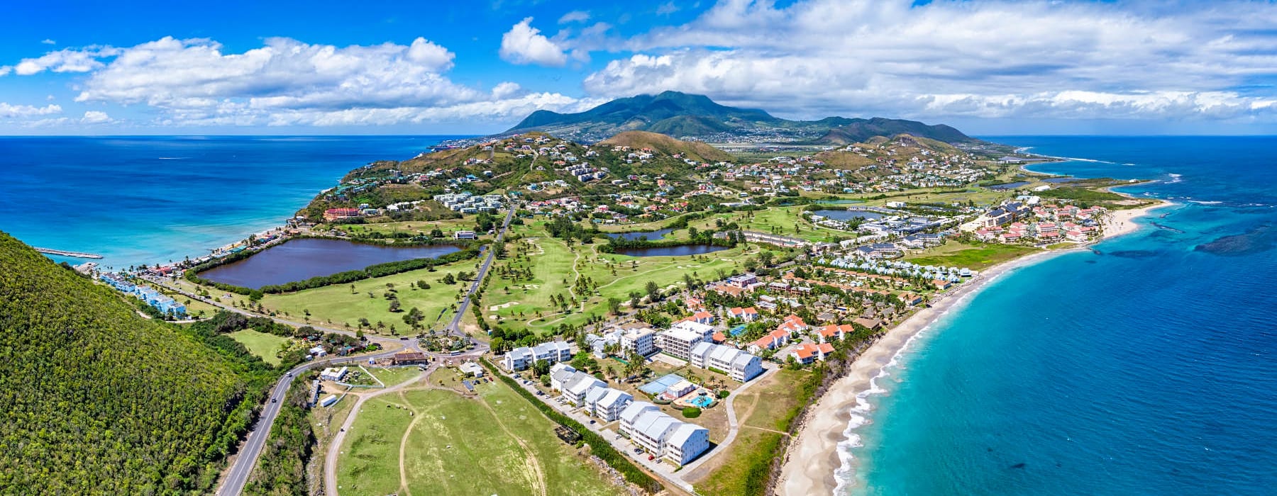 St Kitts Aerial Panorama from Timothy Hill