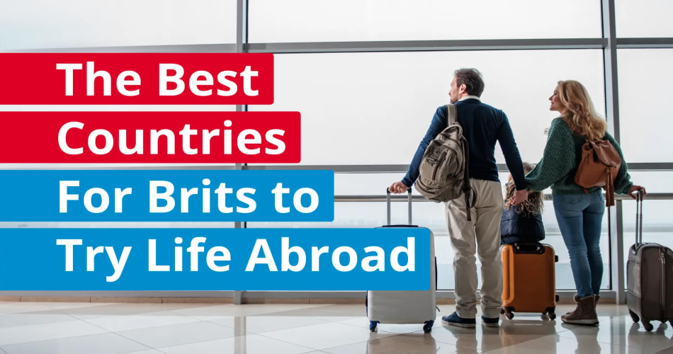 Brits leaving the United Kingdom at airport