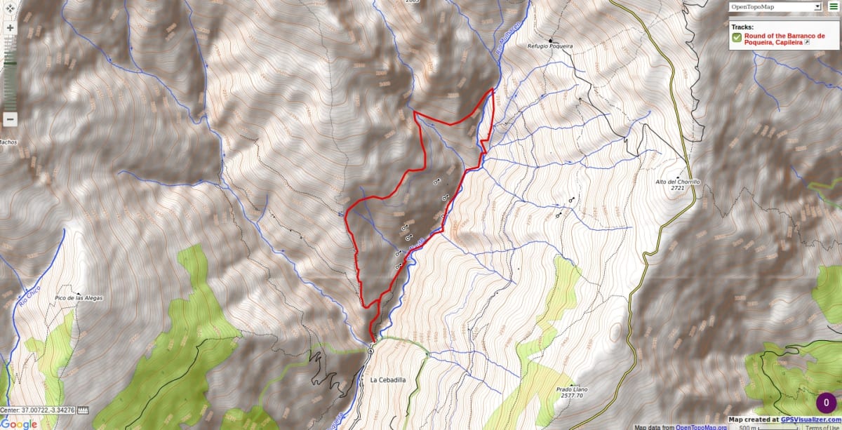 Map of trekking route