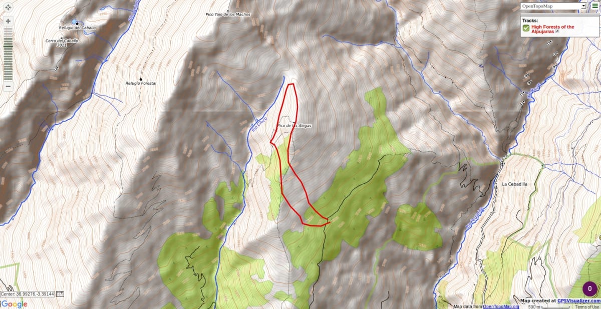 Map of trekking route