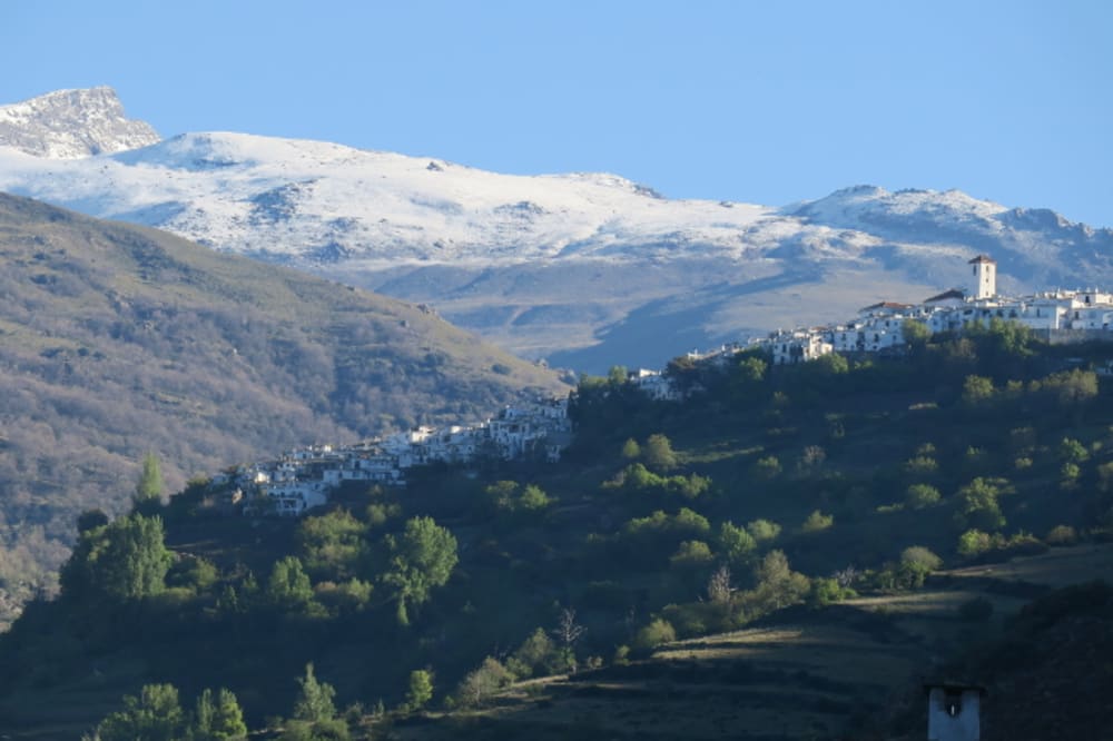 White village walking Las Alpujarras