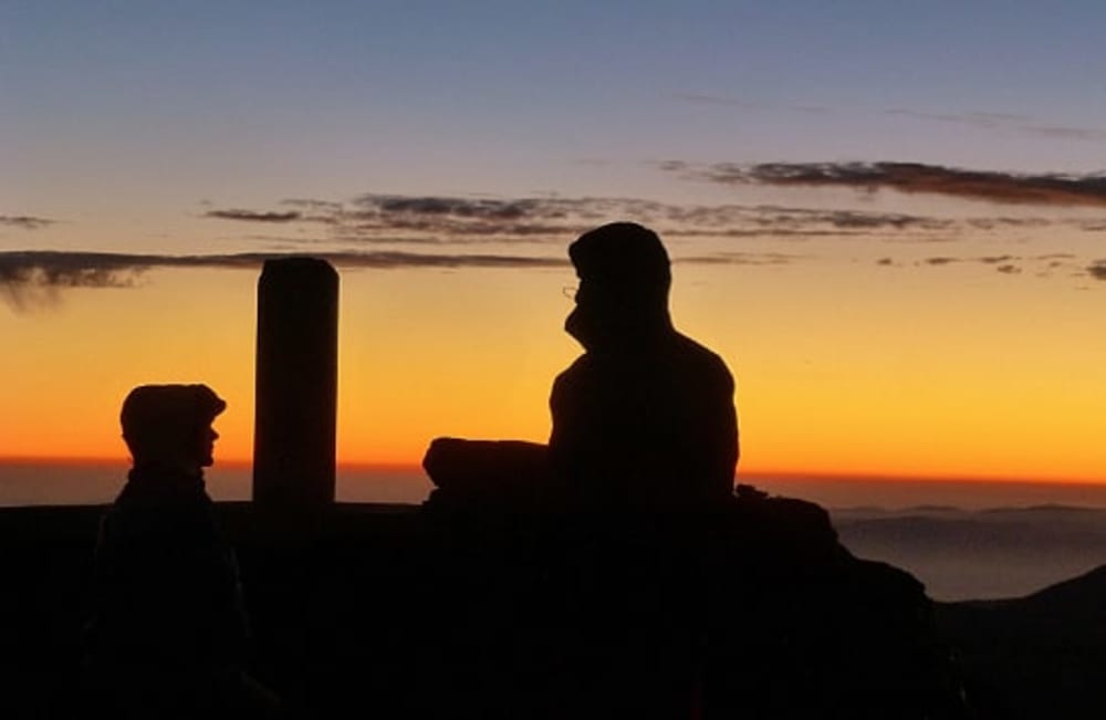 Night on the Summit of Spains highest peak