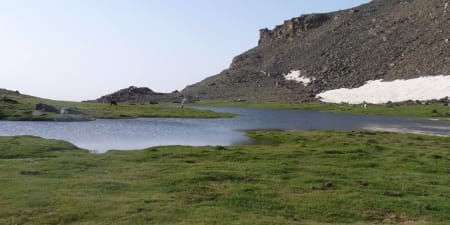 Camping in high mountain country north of Siete Lagunas