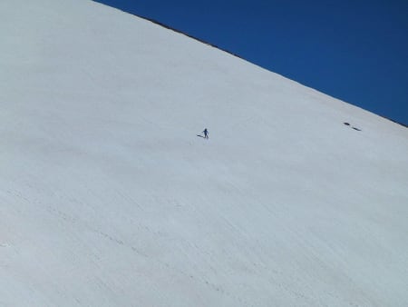 Skiing off the highest mountain in southern Spain in June!