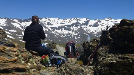 Moderate hiking route over Las Alegas to Puente Palo