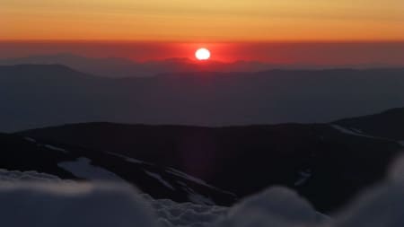 Sunset and sunrise from the roof of Spain