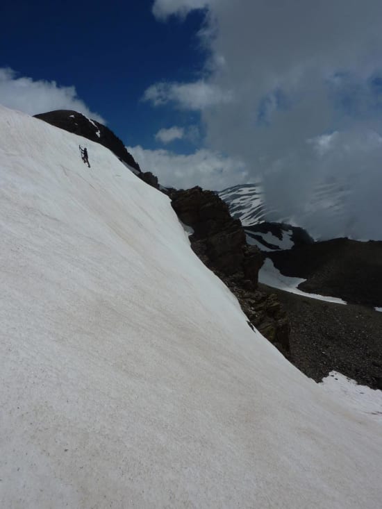 Steep snow above the Caballo bowl