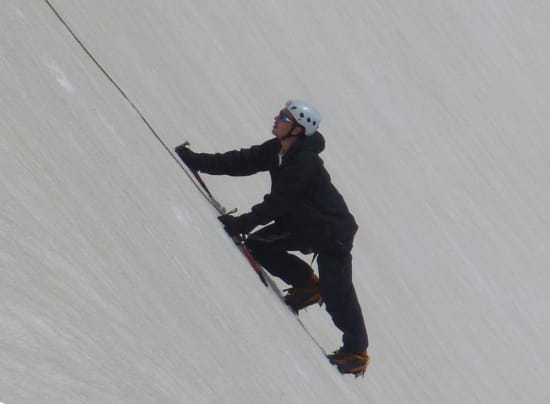 Clive Fenn on the headwall