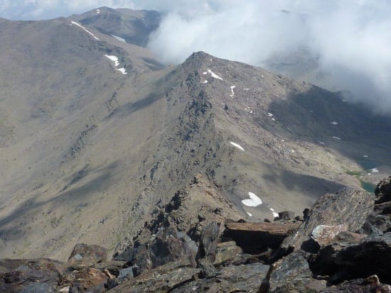 The ridge north to Puntal de Vacares