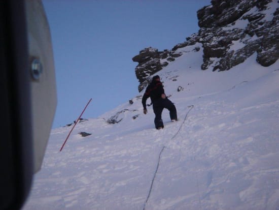 Jose anchoring the cables