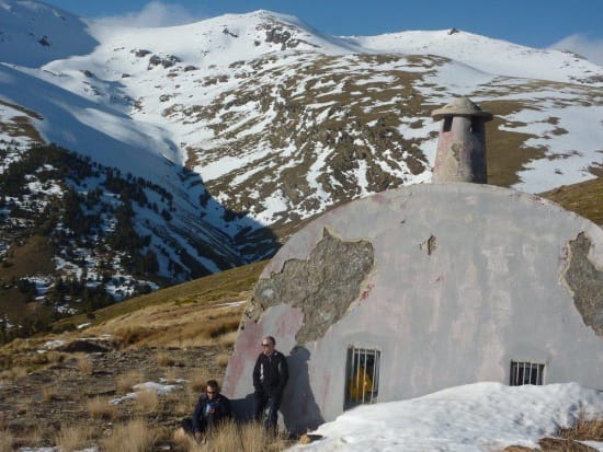 The Cebollar hut with Cerrillo Redondo behind