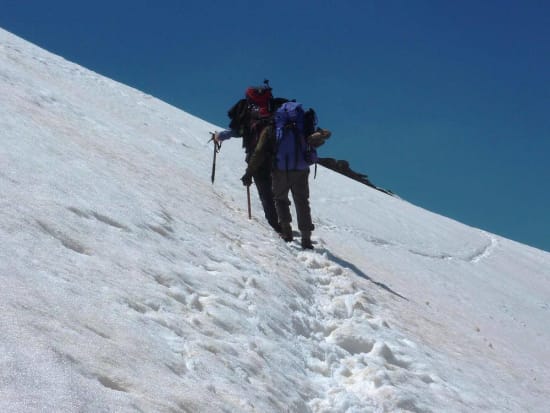 Traversing steep slopes