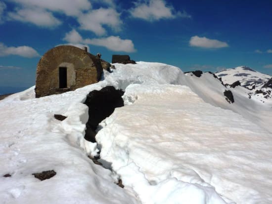 Mountain hut construction in the Rio Lanjaron, Sierra Nevada