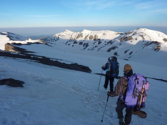 Setting off from the hut southwards