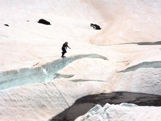 Jumping the crevasses!