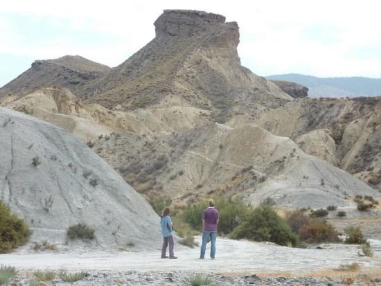 Typical badlands vistas in the Tabernas desert