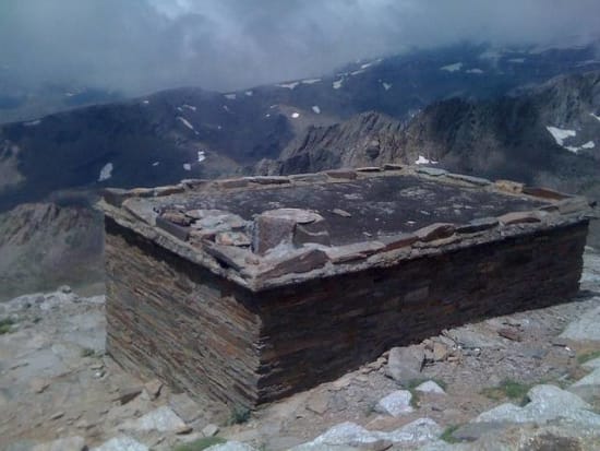 Looking south over the hut roof